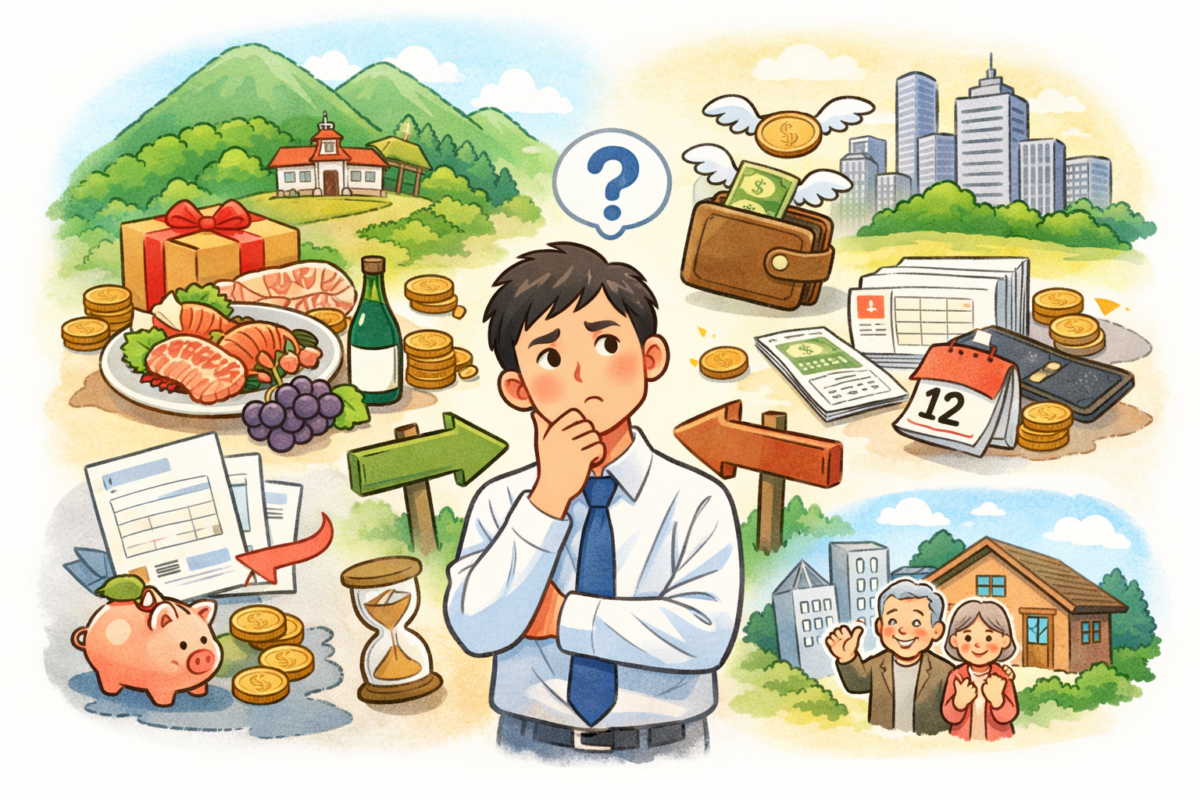 ふるさと納税への不安を考えるイメージ