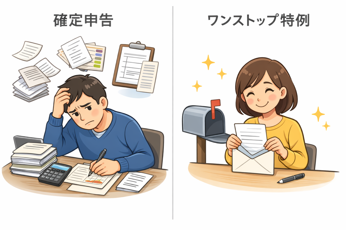 ワンストップ特例が簡単な図