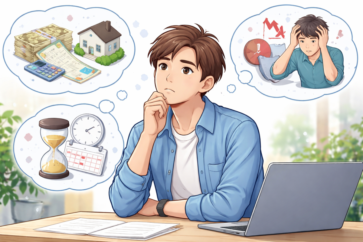 投資のリスクを考えているイメージ