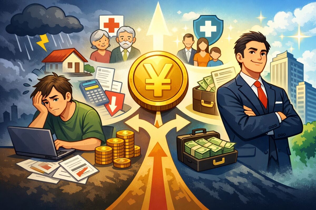 法人化することで社会保険の恩恵がある年収ラインのイメージ