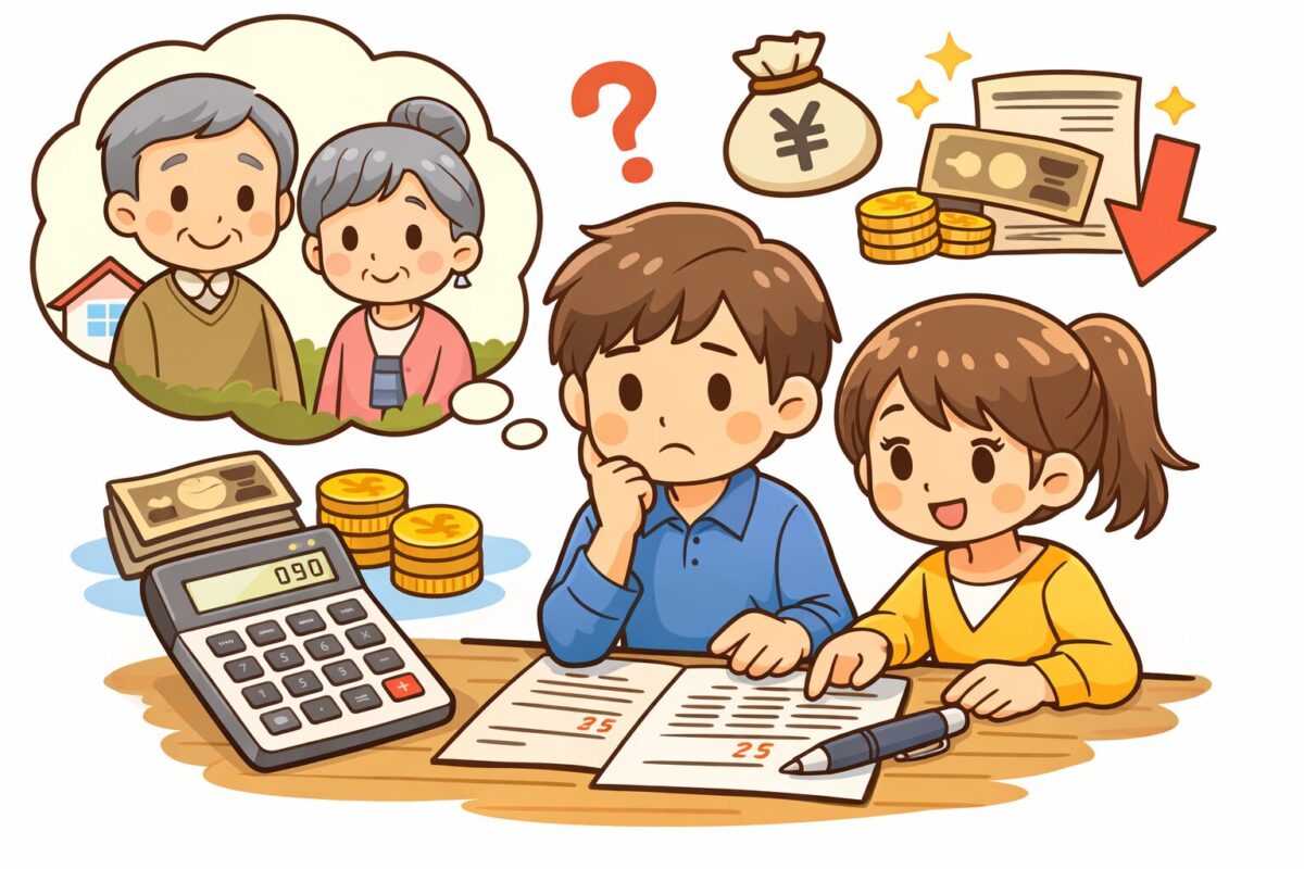 親を扶養にいれるかどうか悩むイメージ